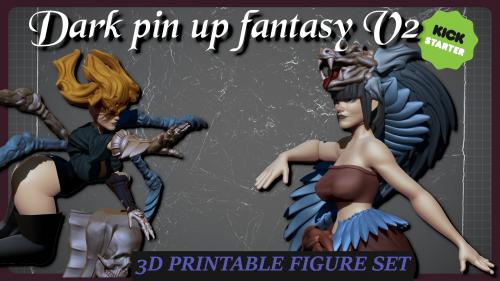 Dark pin up fantasy Part II(NSFW) -STL files for 3d printing