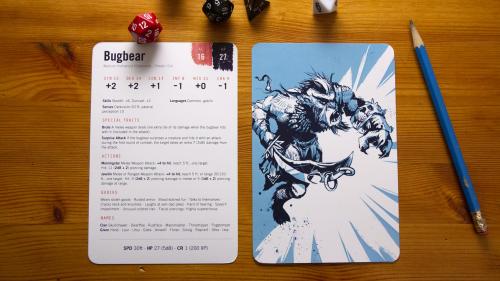 Monster Cards: DnD 5e Reference Cards