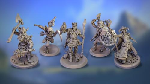 Fantasy set – 10 STL and Steel D&D miniatures