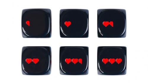 8-Bit Pixel Heart Dice