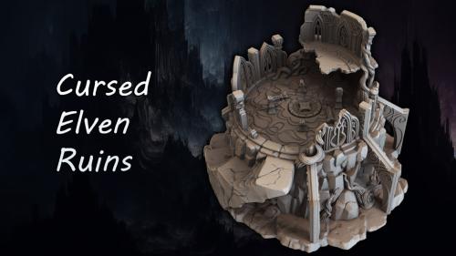 Cursed Elven Ruins - 3D Printable Terrain Vol.2