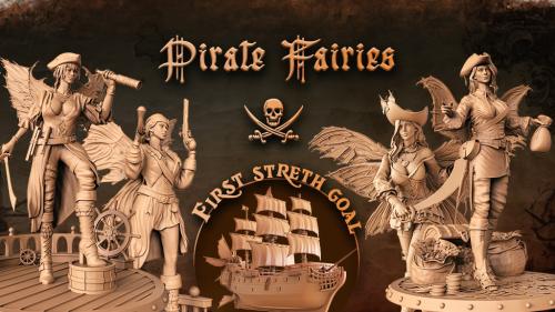 Pirate Fairies: Beautiful Female Figures for 3D Printing