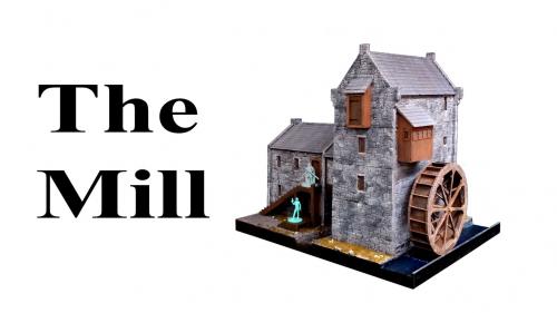 28mm Wargaming Water Mill Building for Fantasy or Reality.