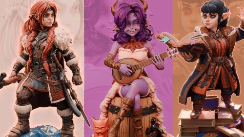 Warriors & Wonders - Female Miniatures for RPG & DnD