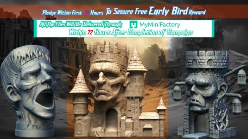 Fortress of Frankenstein - Halloween Dice Towers - STL Files