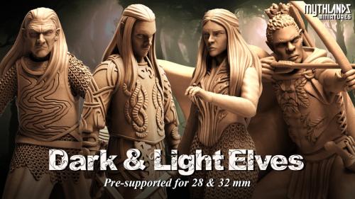 Dark & Light Elves STL