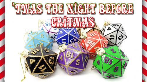 âTwas the Night Before Critmas - D20 Ornaments