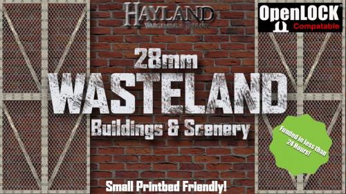 28mm Modular Wasteland Buildings & Scenery - STL - OpenLOCK