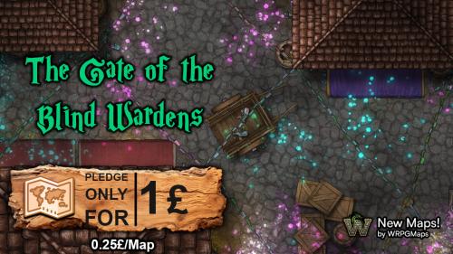 🚪 The Gate of the Blind Wardens – £1 TTRPG Maps 🗺️