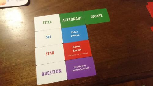 Lights, Camera, Pitch: a party game for storytellers