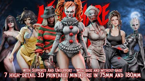 NIGHTMARE LEGENDS – 🎃 Halloween STL Miniature Collection
