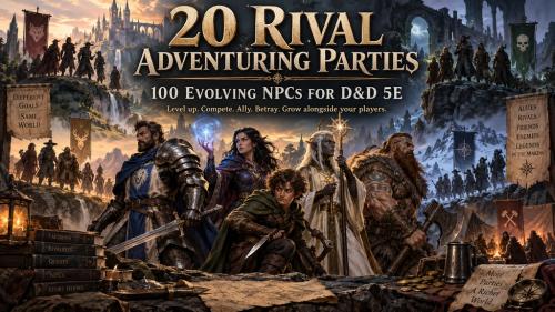 20 Rival Adventuring Parties — 100 Evolving NPCs for D&D 5E