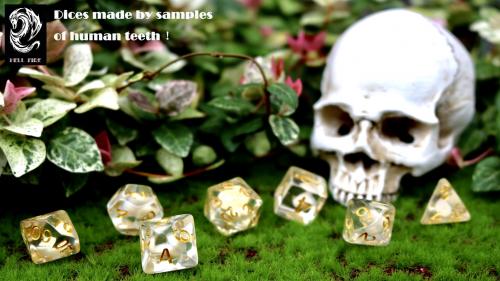 Dices made by samples of human teeth！
