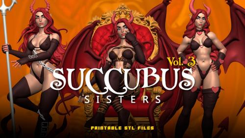 Succubus Sisters Vol.3 - Non and Pre-supported STL