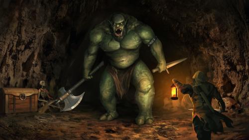 Caverns and Cave Trolls Solo TTRPG