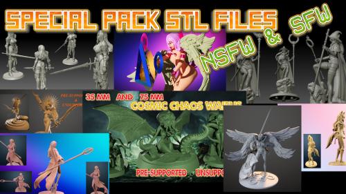 MINIS SPECIAL PACK - Miniatures Tabletop STLs SFW & NSFW