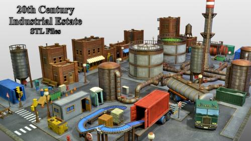 20th Century Industrial Estate - STL Files