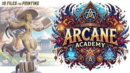 Arcane Academy #01 - STL Pinups for 3D Printing