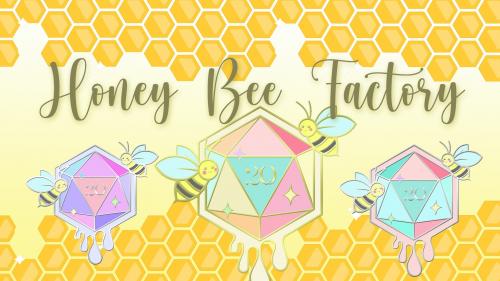 Enamel Pin of Honey Bee D20 Dice