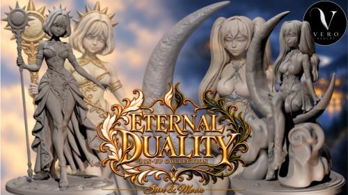 Eternal Duality series - Sun & Moon - Fantasy Female STL