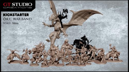 Orc Warband 30mm Miniatures by GT Studio Creations