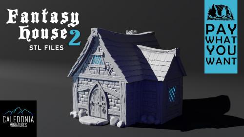 Fantasy House 2 - 3D Printable STL Files - Pay What You Want