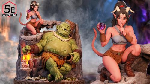 Hush… The Brute Sleeps - Modular Fantasy Diorama STL Files