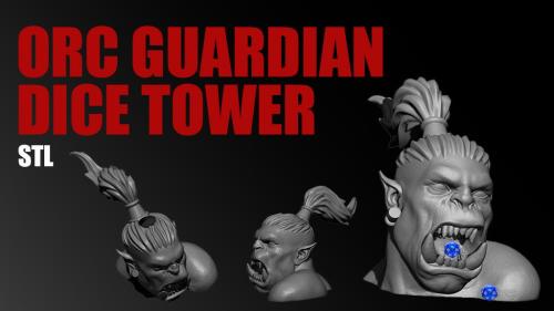 ORC GUARDIAN DICE TOWER - 3D PRINTABLE - STL FILES - MONSTER