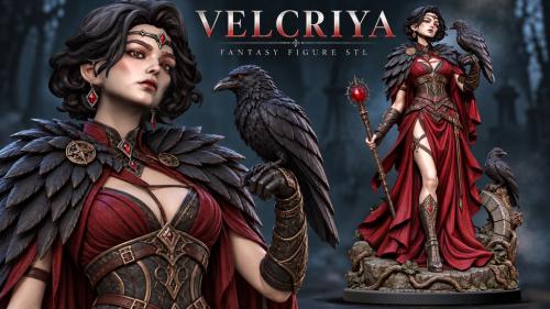 Velcriya: Keeper of the Twin Ravens | Fantasy Figure STL