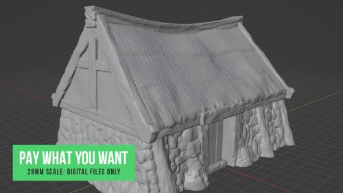 28mm Village House STL Files - Pay What You Want