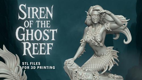 Siren of the Ghost Reef: Pin-Up STLs for 3D Print