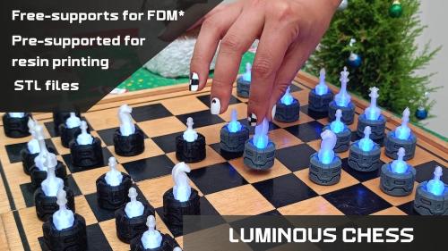 Luminous chess STL files, Illuminate your movements!
