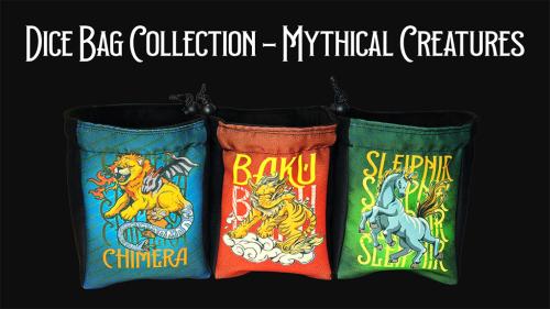 Dice Bags- Mythical Creatures - Kickstarter Make 100