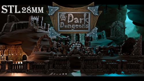 Dark Dungeons | STL | 28MM