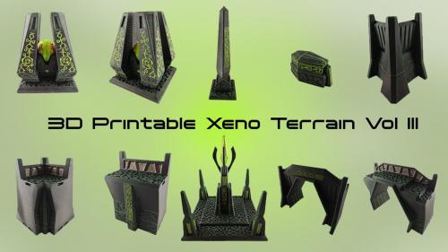 3D Printable Xeno Terrain Vol III