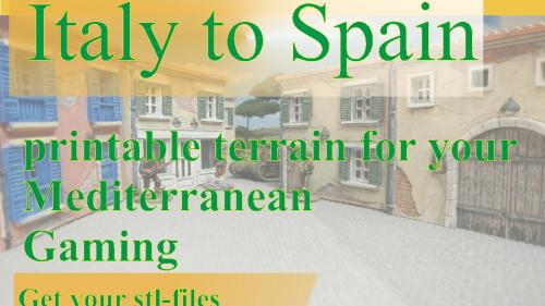 Printable Tabletop Terrain for Italy / Spain
