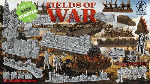 Fields of War: Napoleonic 3D Printable Wargame STL Terrain