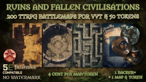 Ruins and Fallen Civilisations - TTRPG Battlemaps