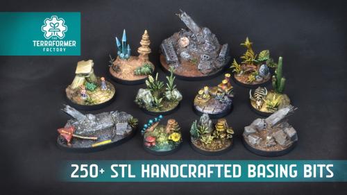 TerraFormed Worlds - 3D Printable STL Basing Bits