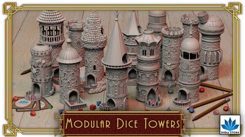 Modular dice towers