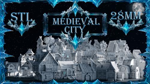 Medieval city | STL | 28mm