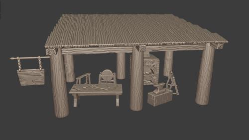 The Forge! 3d Printable files for a smith workplace.