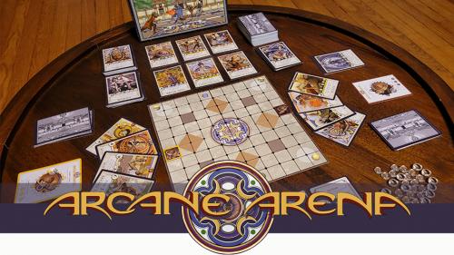 Arcane Arena - A deck-building tactics boardgame