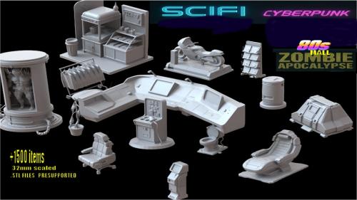 SCIFI, CYBERPUNK & POST-APOCALYPTIC PROPS - + 1000 Pieces!