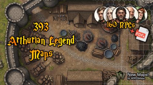 🏰 RPG Maps — 393 Arthurian Legend Maps ⚔️