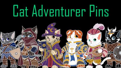 Cat Adventurer Pins