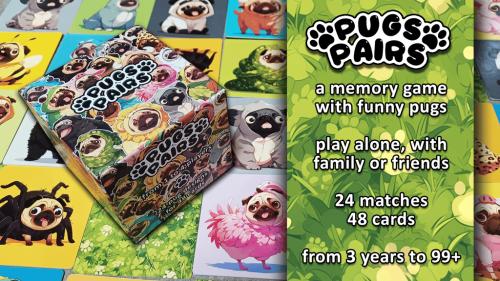 Pugs Pairs Memory Card Game