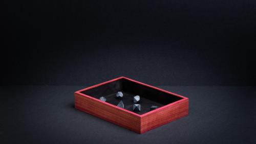 Solid Wood Full Leather Inlay Dice Trays