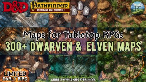 Maps for TTRPGs – Dwarven & Elven Civilizations