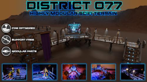 District 077 • Highly Modular SciFi terrain • Platforms